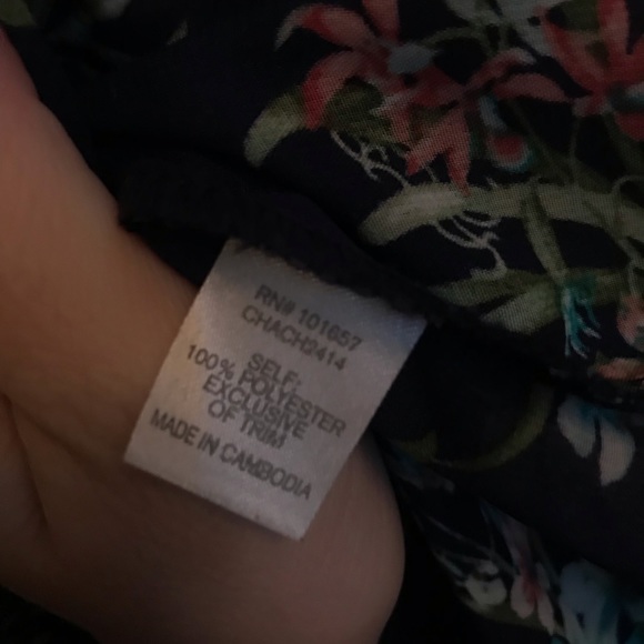 Charming Charlie sheer top with detailed back - Picture 3 of 4